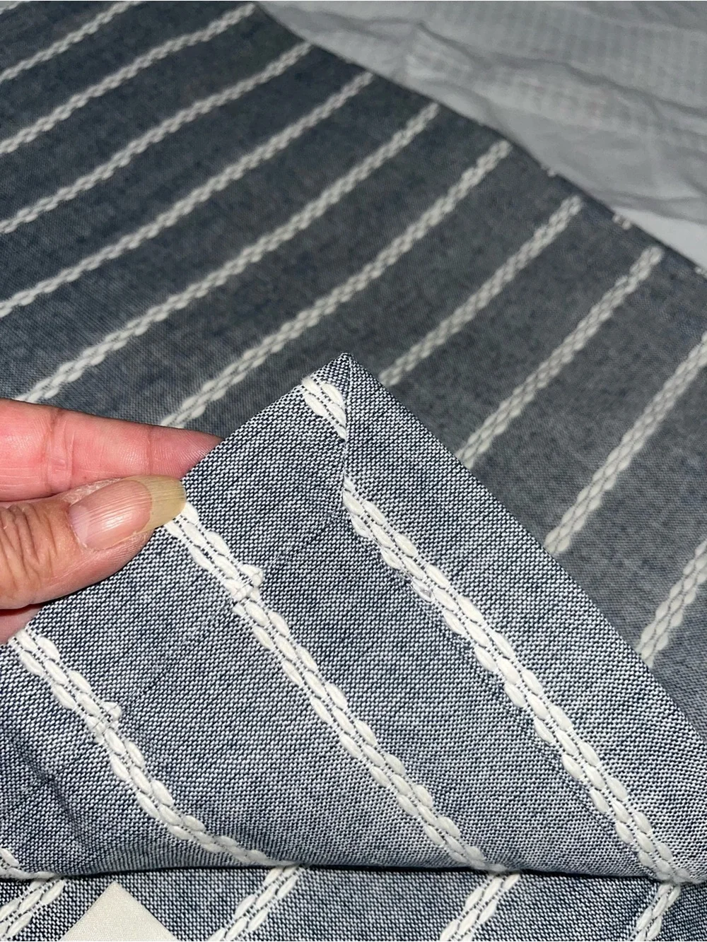 Hearth and Hand with Magnolia Woven Striped Cotton Knit Table Runner